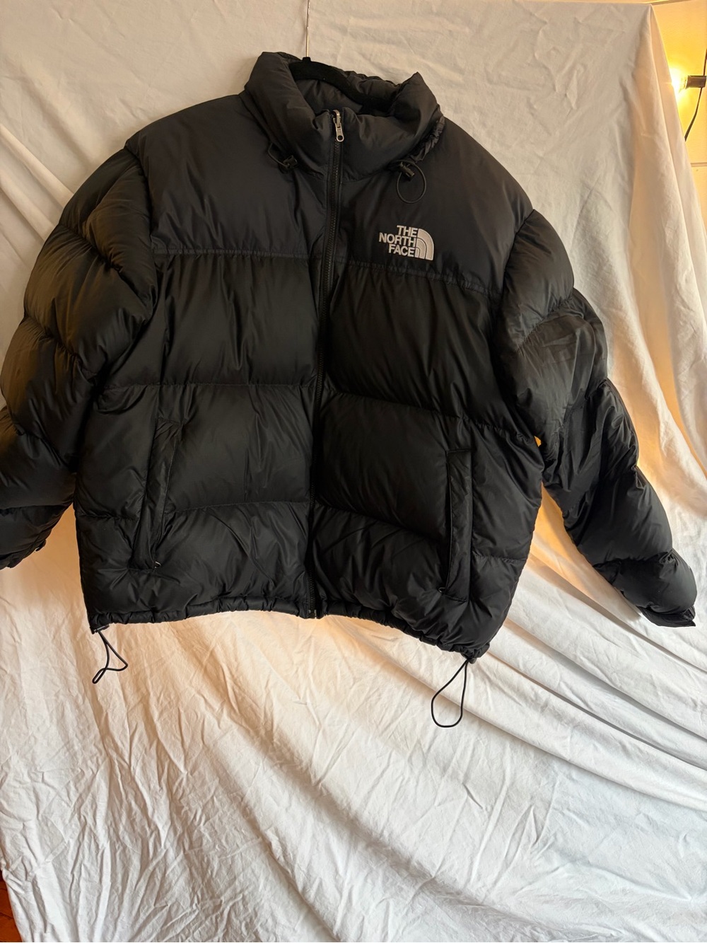 The North Face Black Men's Puffer Jacket with High Collar